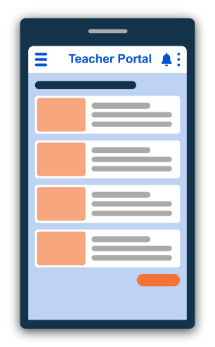 teacher portal wireframe image